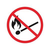 No open flame sign vector