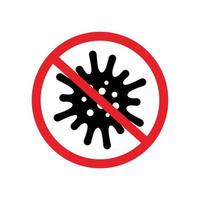 No bacterias sign vector