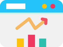 Website Statistics Flat Icon vector