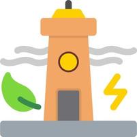 Tidal Power Flat Icon vector