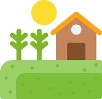 Fields Landscape Flat Icon vector