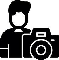 Cameraman Glyph Icon vector