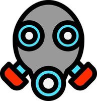 Gas Mask Line Filled Icon vector