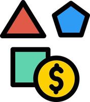 icono de línea de dinero de juego vector