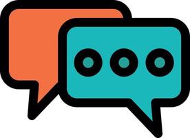 Chat Line Filled Icon vector