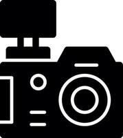 icono de glifo de cámara dslr vector