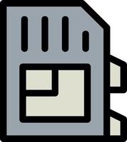 SD Card Line Icon vector