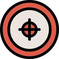 Aim Line Filled Icon vector