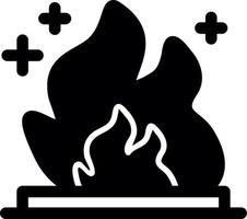 Fire Energy Glyph Icon vector