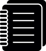 Notebook Glyph Icon vector