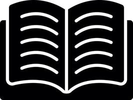 Open Book Glyph Icon vector
