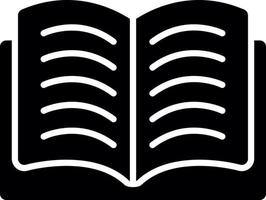 Open Book Glyph Icon vector