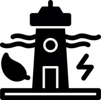 Tidal Power Glyph Icon vector