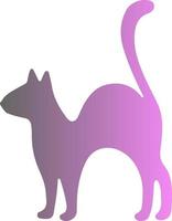 Silhouette of a cat with a gradient. vector