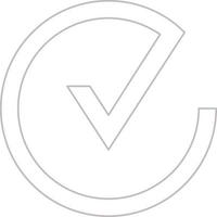 Check mark web icon. vector