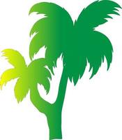 Palm trees with gradient. vector