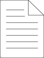 Sheet icon for text. vector