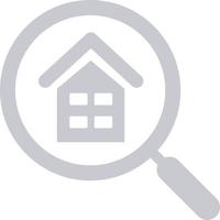 Icon web sign house search. vector