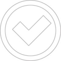 Check mark web icon. vector