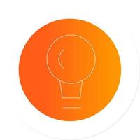 Light bulb icon in a circle. vector