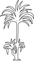 The contours of palm trees. vector