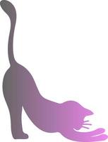 Silhouette of a cat with a gradient. vector