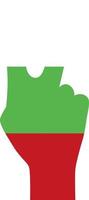 signo de libertad pintado en el color de la bandera de bulgaria. vector