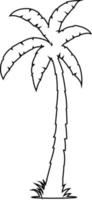 The contours of palm trees. vector