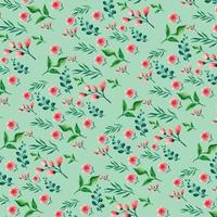 Hand drawn floral pattern in peach tones vector