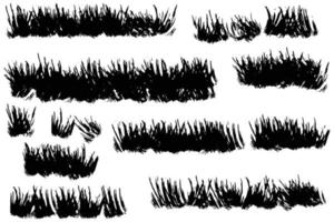 Ink brush stroke collection vector