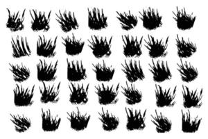 Ink brush stroke collection vector