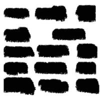 Ink brush stroke collection vector