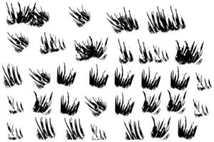 Ink brush stroke collection vector