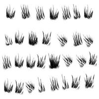 Ink brush stroke collection vector