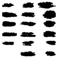 Ink brush stroke collection vector