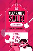 Clearance Sale Template Poster vector