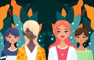 The Multiracial Woman Is Different But Still One vector
