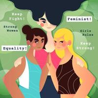 igualdad de género y empoderamiento de la mujer vector