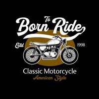 ilustraciones de motocicletas para el diseño de camisetas vector