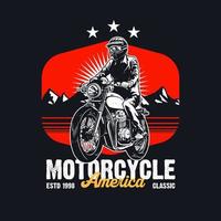 ilustraciones de motocicletas para el diseño de camisetas vector