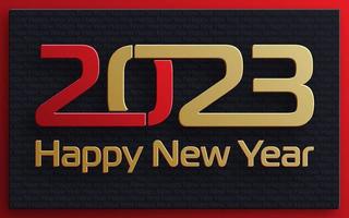 Happy New Year 2023, festive pattern on color background vector