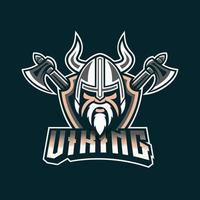 mascota vikinga mejor diseño de logotipo buen uso para camisa de insignia de emblema de identidad de símbolo y más. vector