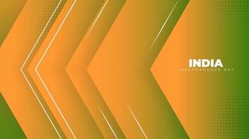 Geometric abstract background in orange and green design for India independence day design vector