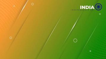 Abstract Gradient background in green and yellow background for india independence day design vector