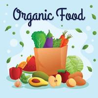 Organic Food Concept vector
