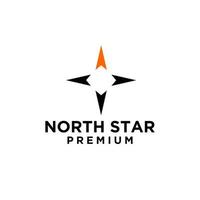 north star points of the compass logo icon vector design