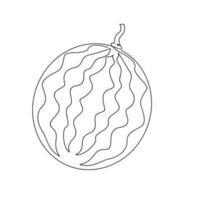 One single line water melon logo continuous vector
