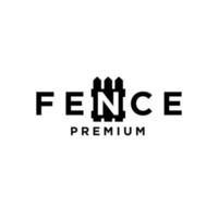 Fence vintage letter logo design vector