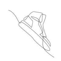 zapatillas de deporte de dibujo de línea continua de vector