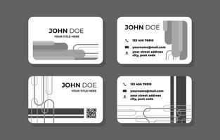 Bussines Card Creative Monochromatic Theme vector